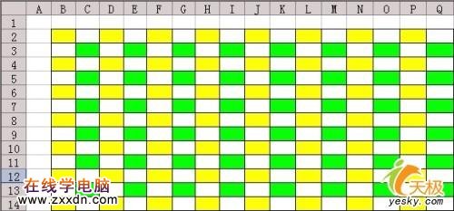 也谈Excel表格行与列交叉着色的实现